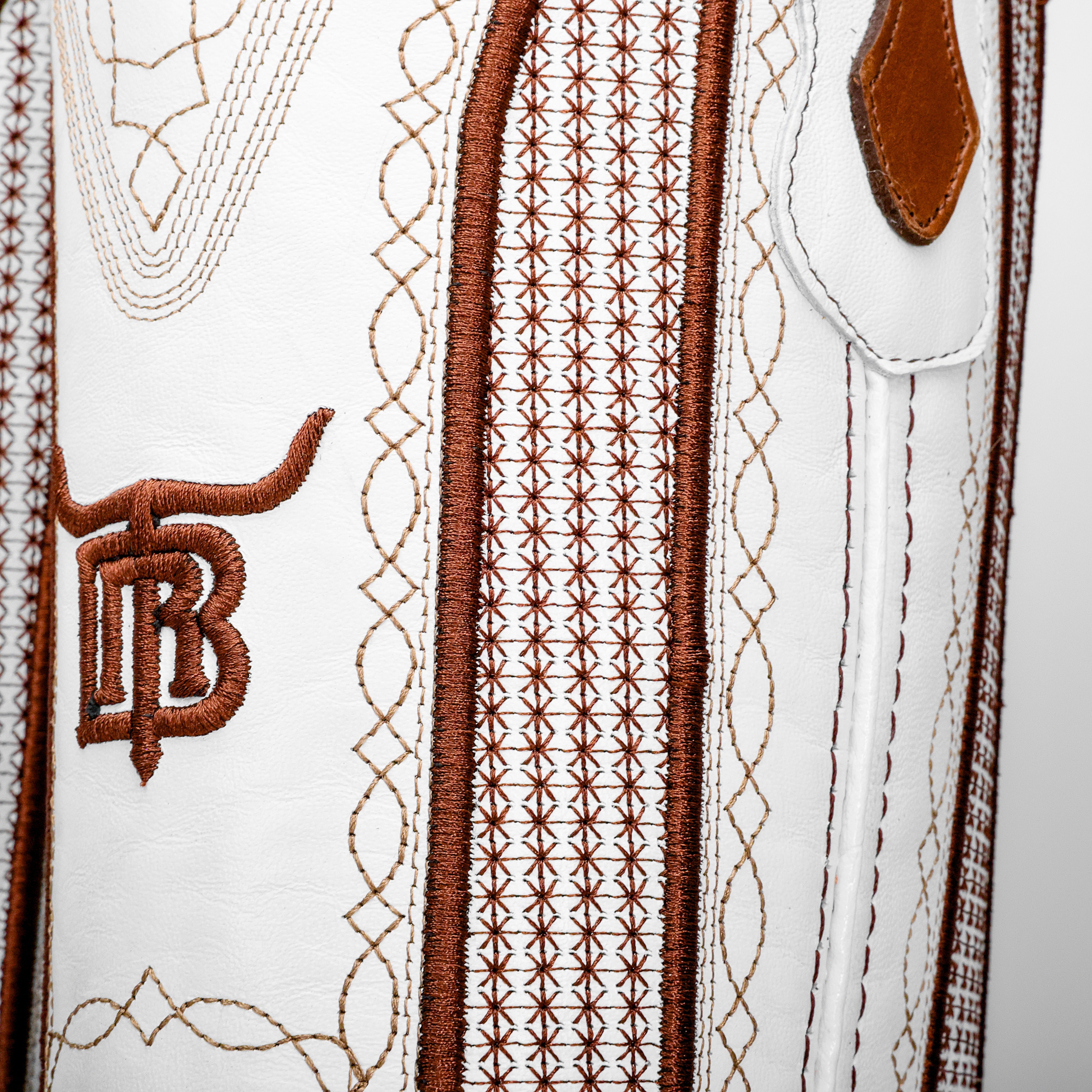 Tan Basketweave Boots -Square Toe