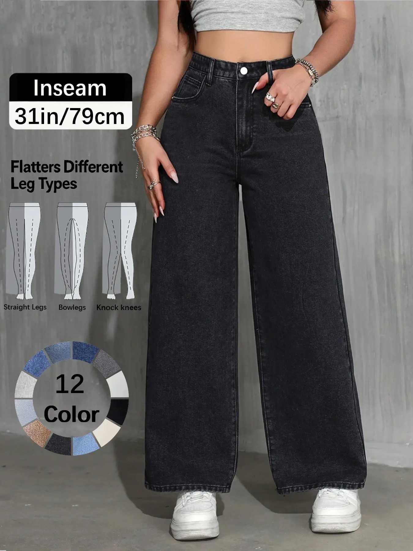 Women’s Comfort Stretch Elastic Waist Denim Jeans