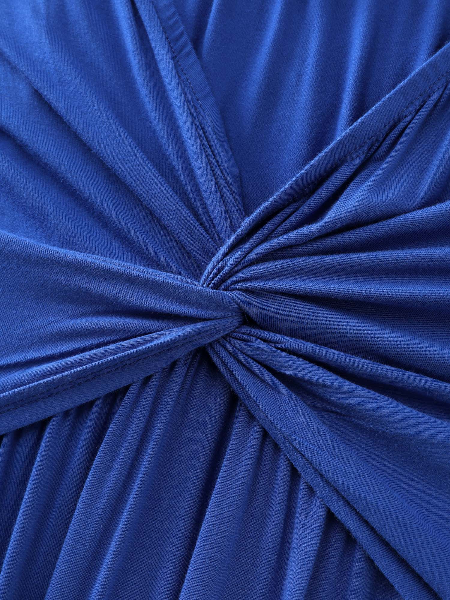 Supersoft Ruched Off-Shoulder Pocket Midi Dress