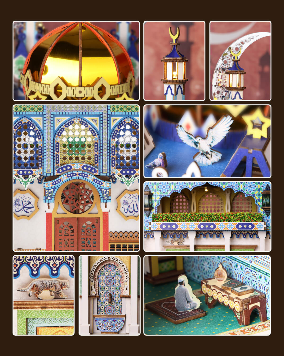 Mosque - DIY Book Nook Kit,3D Wooden Puzzle