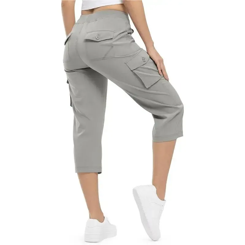 🔥8-Pack Women's Lightweight Cargo Capris – Multi-Pocket Casual Capris (All Colors)
