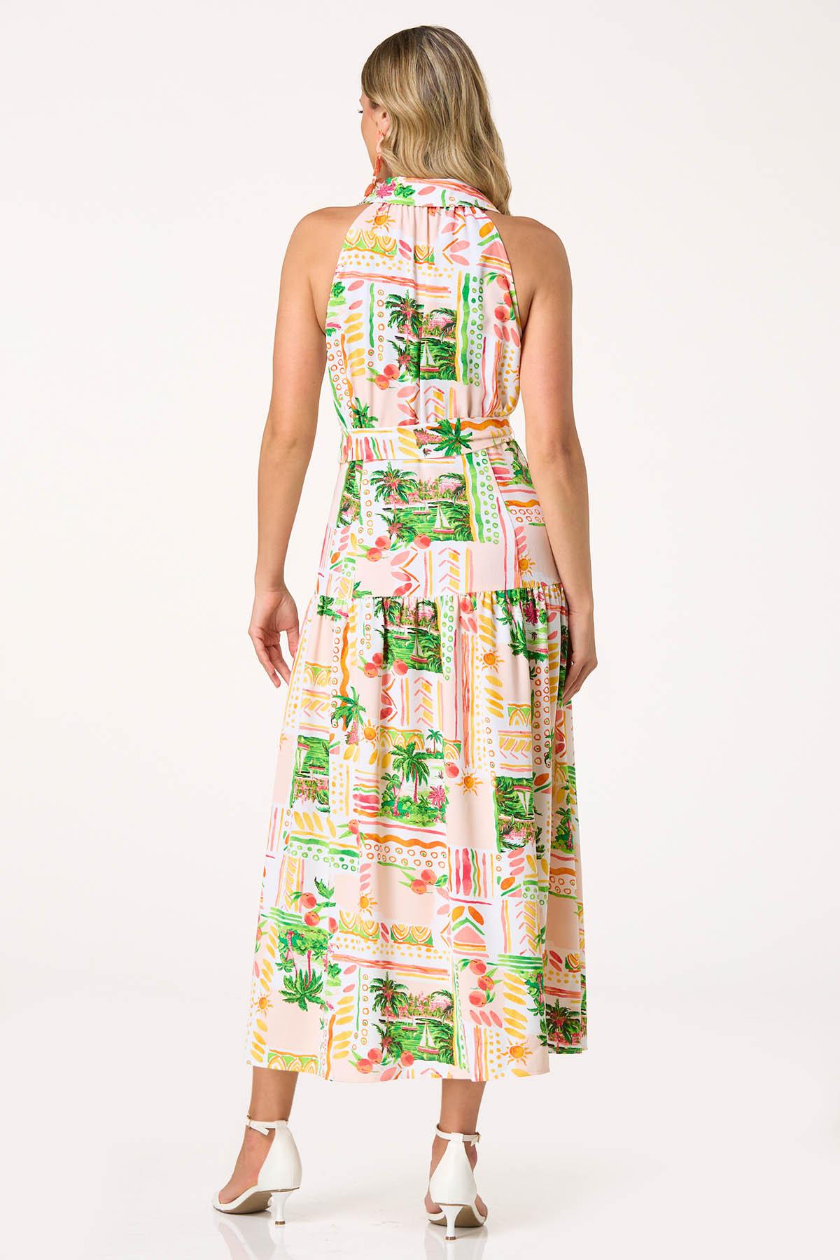 Island Sun Belted- Tie Dress