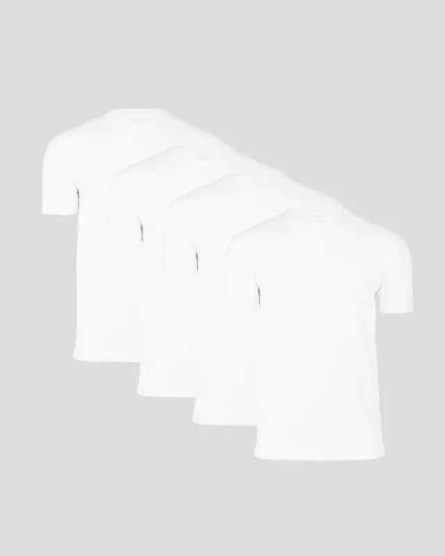 Men's four-piece short-sleeved crew neck T-shirt set