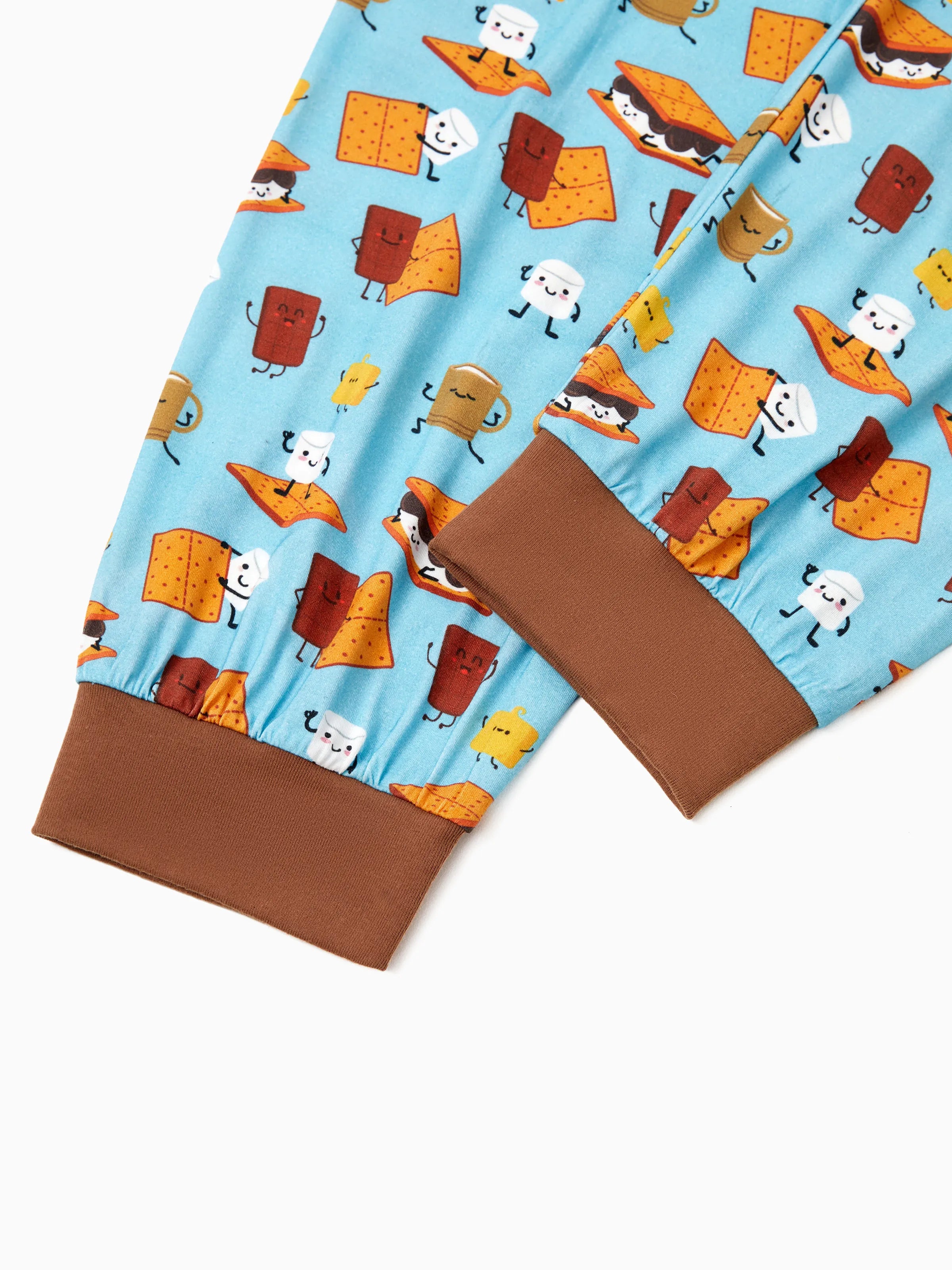 Bamboo Family PJs Cute Print Short Sleeve & Long Pants Sleepwear Matching Pajama set (Snug-Fitting for Children) Green