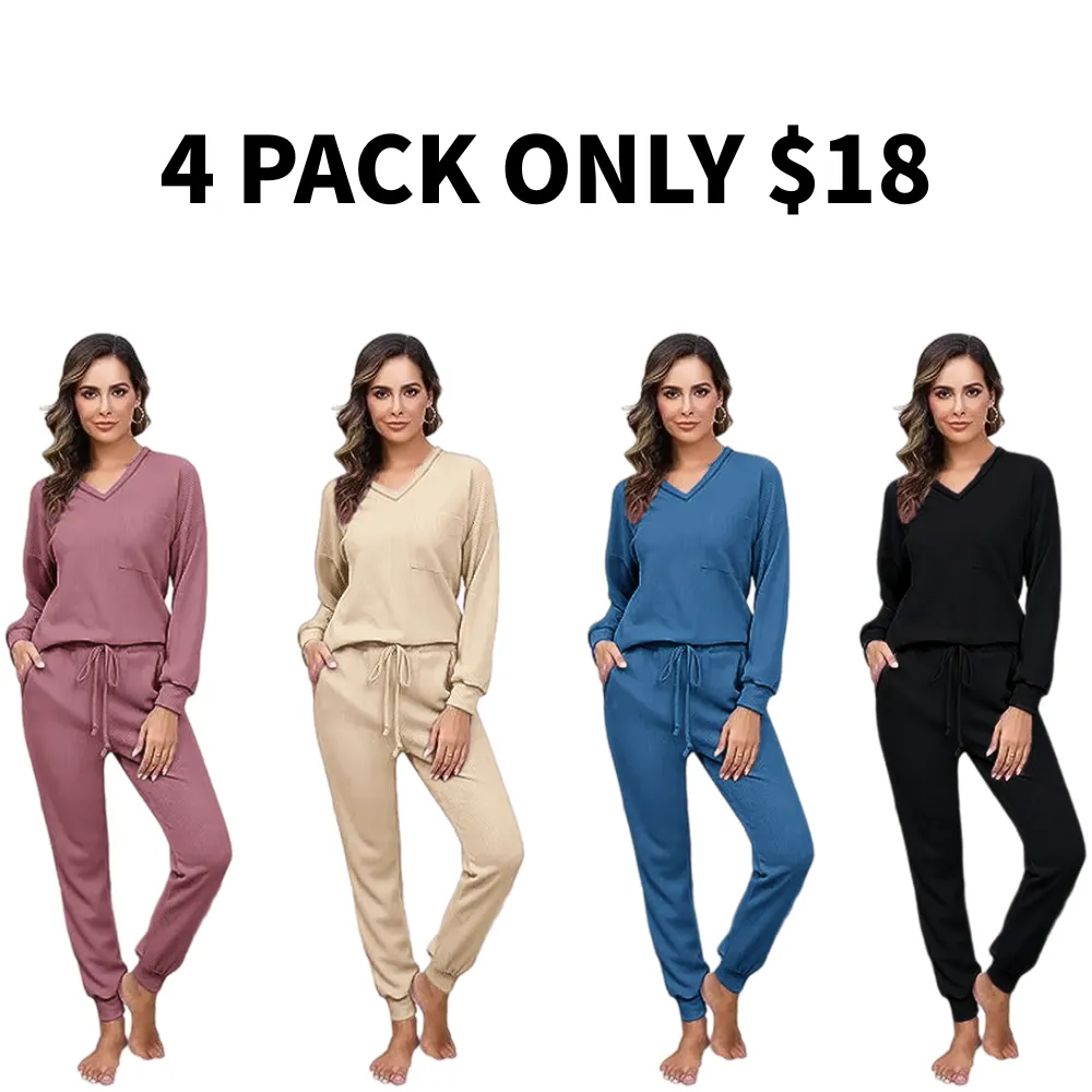 Womens Two Piece  Long Sleeve Pullover Tops