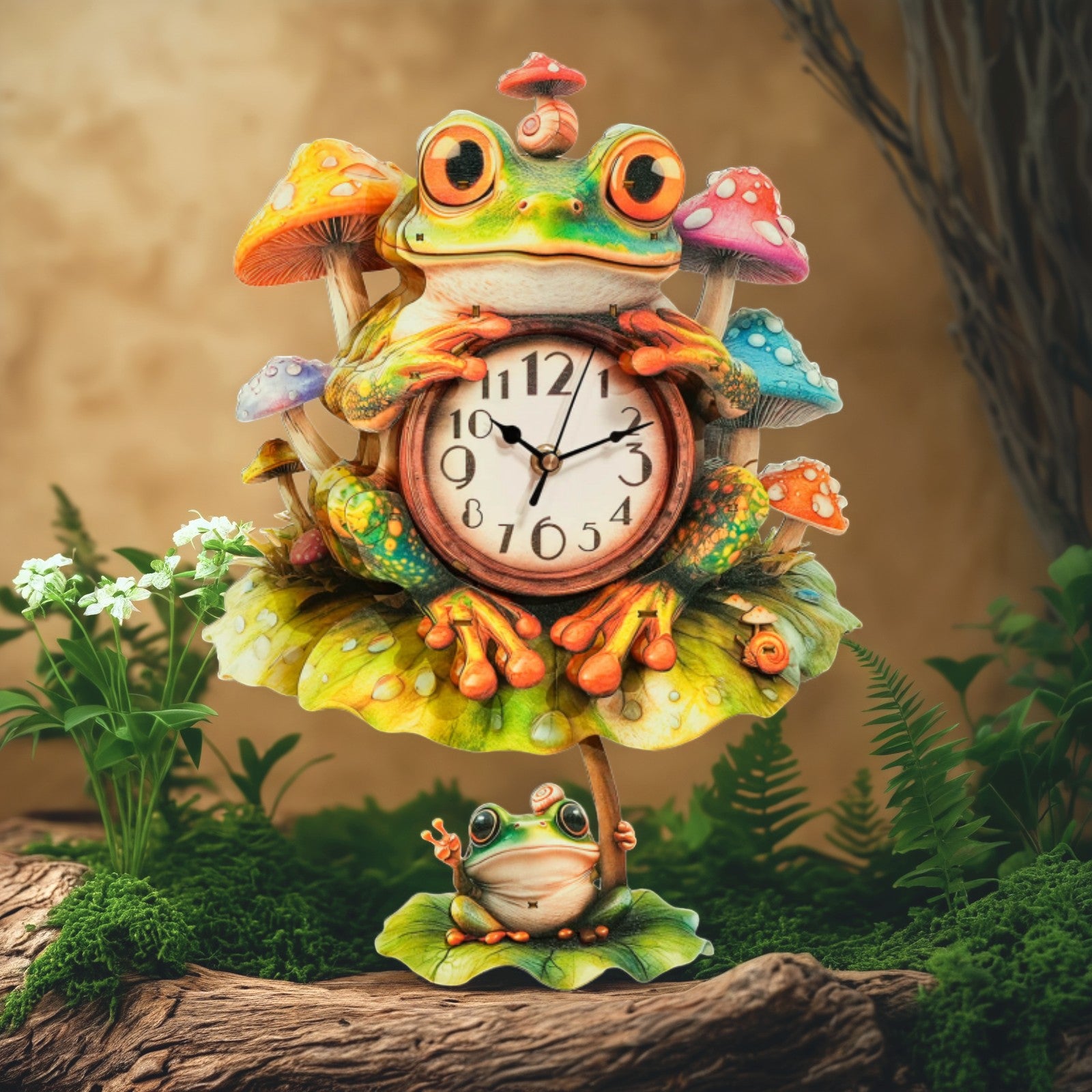 Frog– DIY Wooden Clock, 3D Puzzle Craft Kit