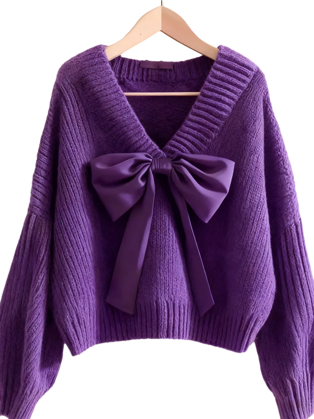 Women's Casual Bow Knit Sweater