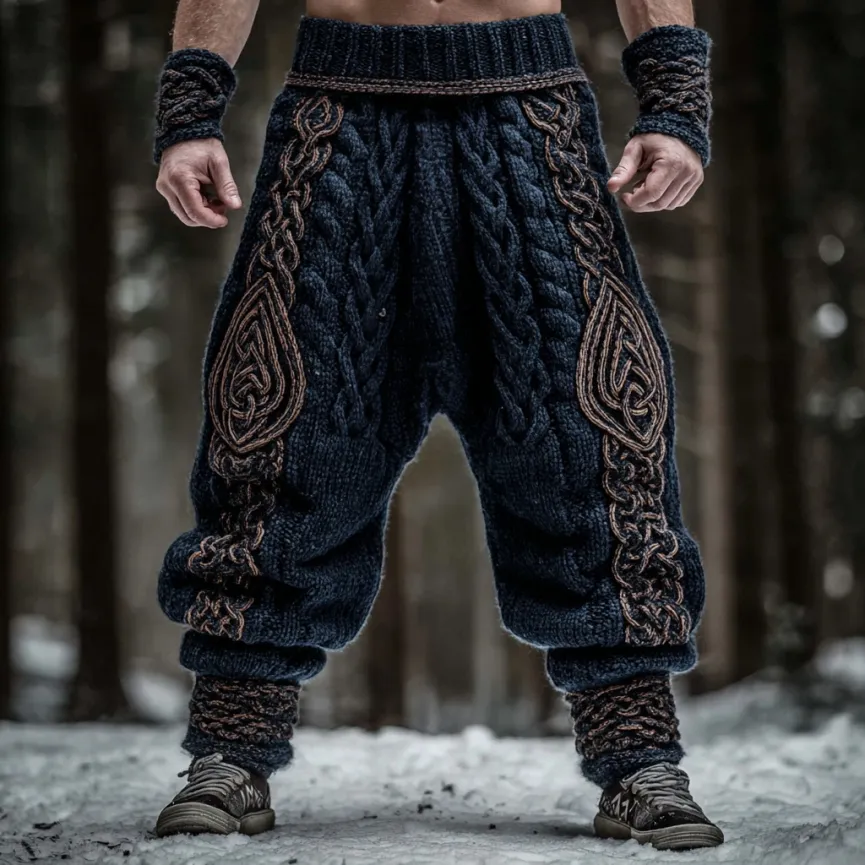Men's Viking Tribal Celtic Knot Art Knit Pants
