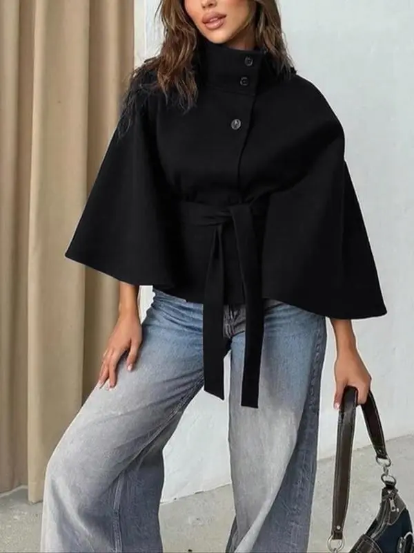 Women's wool cape coat