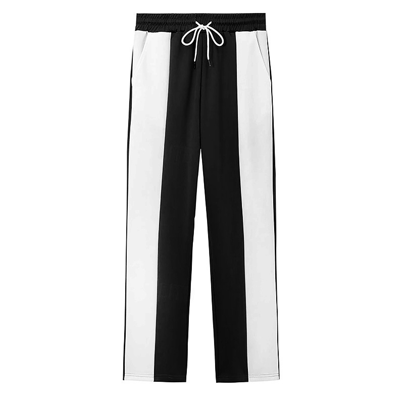 Loose waist quick-drying jogging trousers with contrasting colors