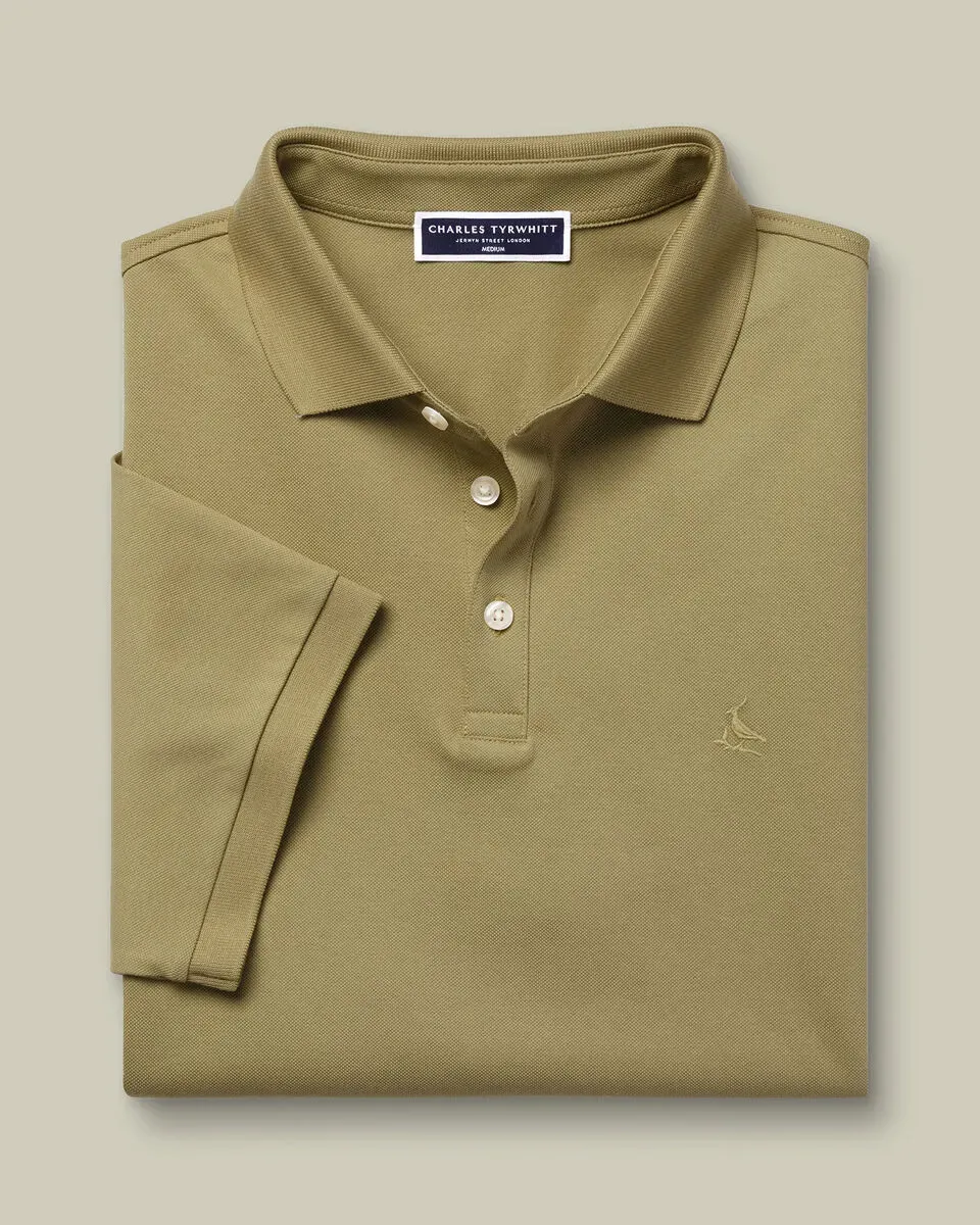 Men'S Casual Business POLO Shirt, Breathable Pique Fabric