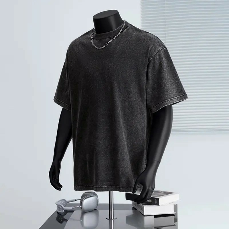 📏📏Vintage Oversized Cotton T-Shirt – Unisex Streetwear Loose Fit Tee