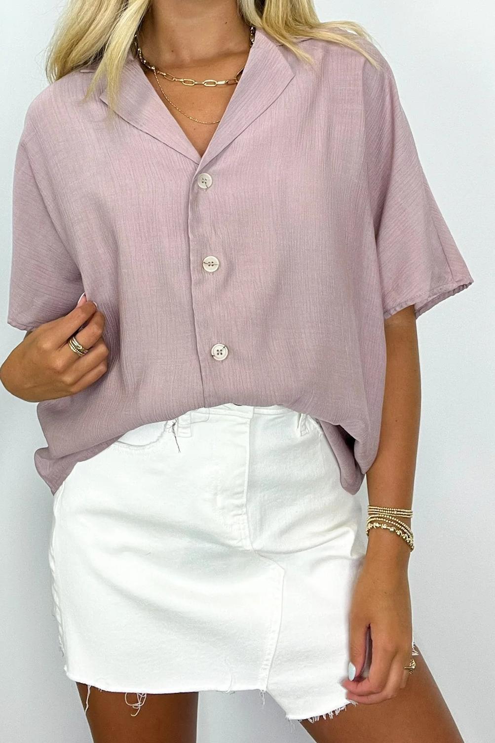 Button Down Relaxed Top
