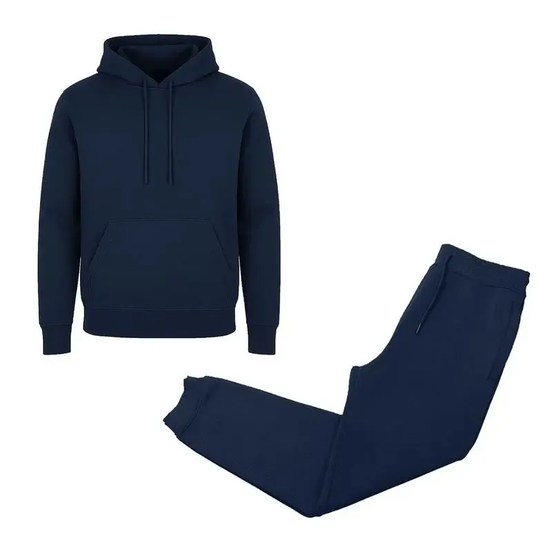 Men’s Fleece-Lined Pullover Hoodie & Jogger Sweatpants Set