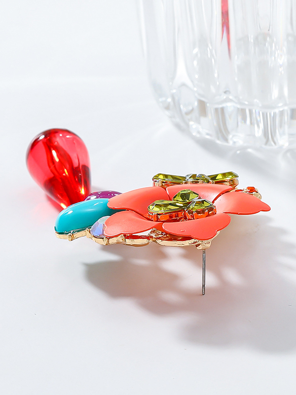 Flower Shape Drop Earrings