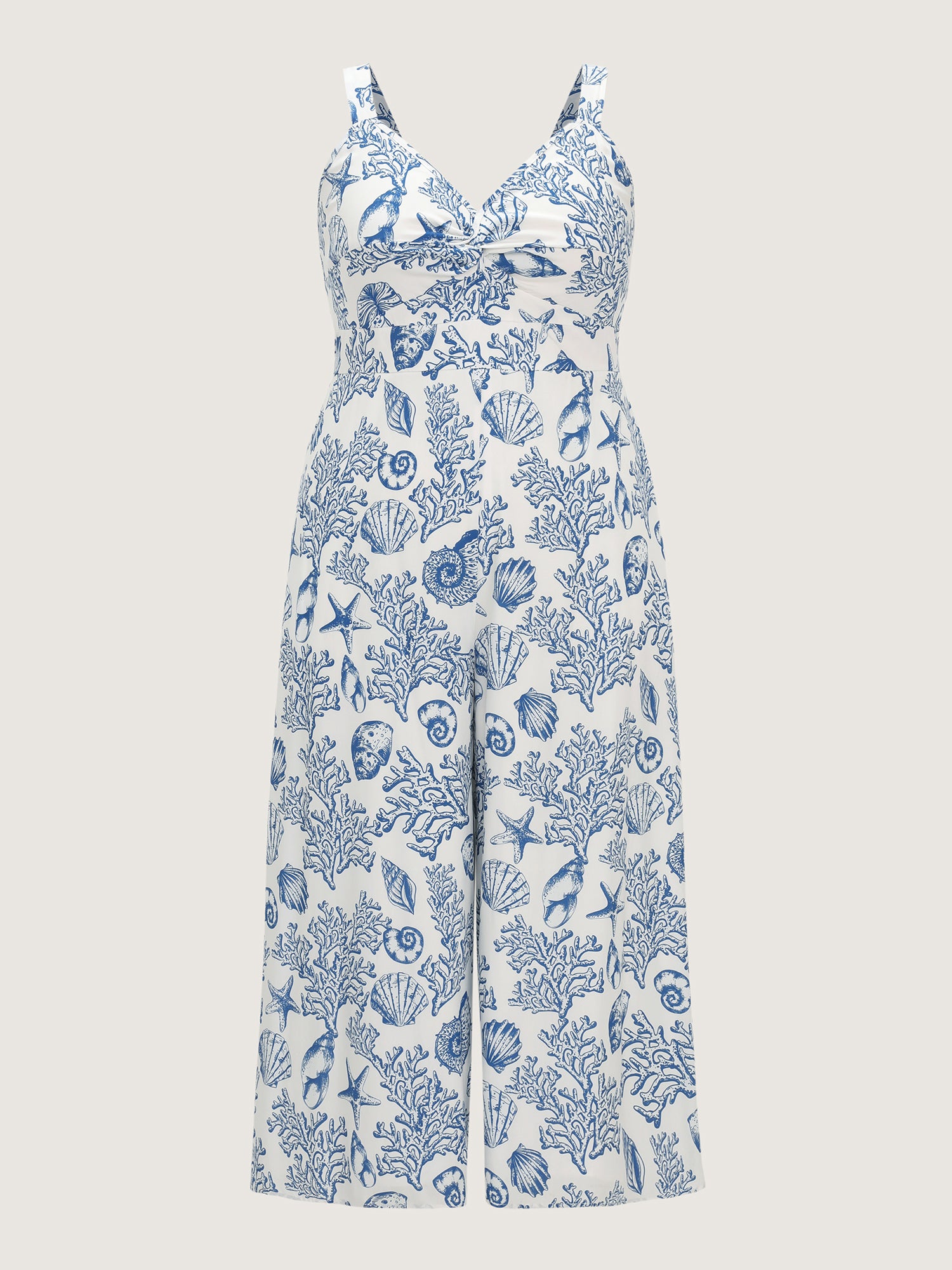 Island Escape Twist Front Wide-Leg Jumpsuit