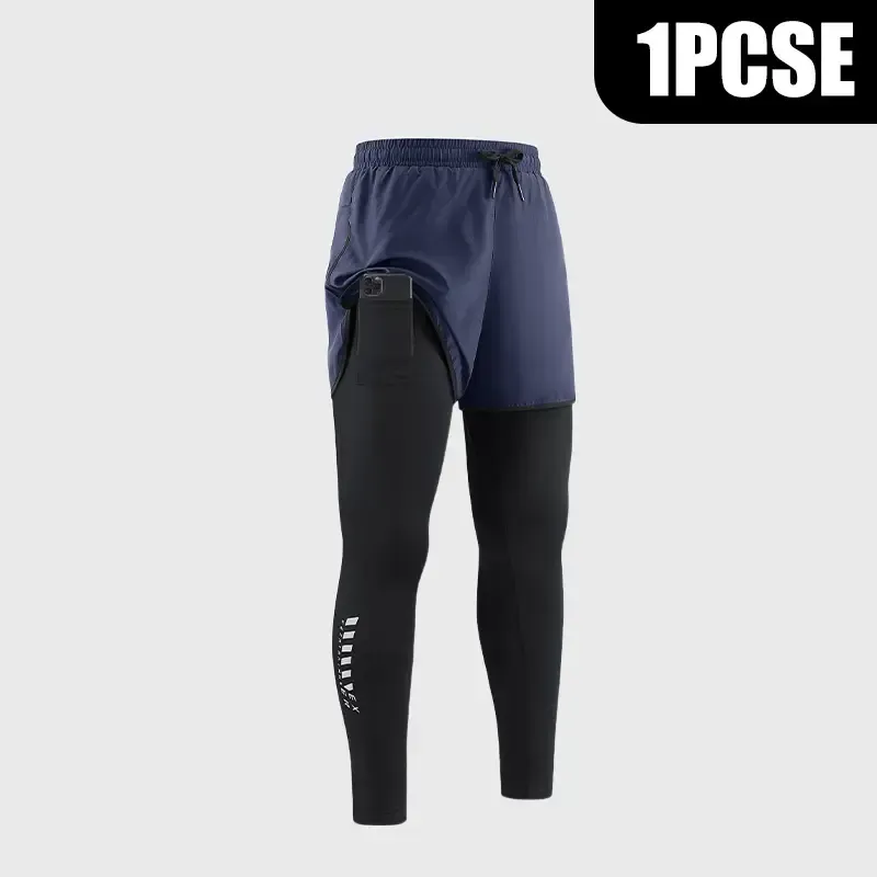 Men's Quick Dry Breathable Elastic Running Pants with Elastic Waistband, Built-In Phone Pocket & Towel Loop