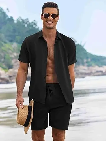 Breezy Linen Summer Shirt & Shorts Set