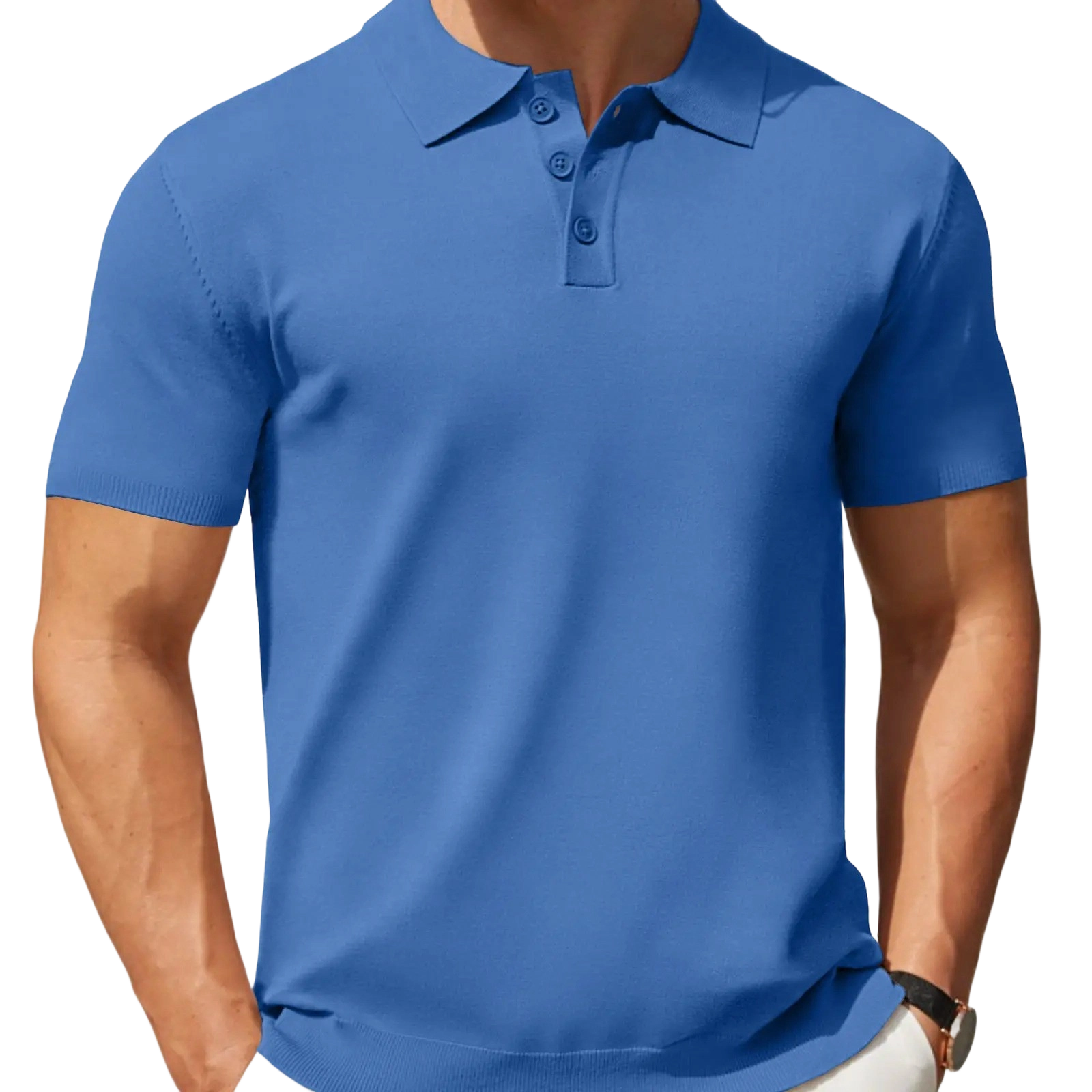 Men's Premium Stretch-Knit Performance Polo Shirt (Fitted Cut)