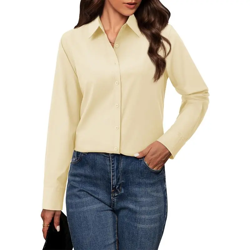 Button Down Shirts for Women Classic Fit Dress Shirt