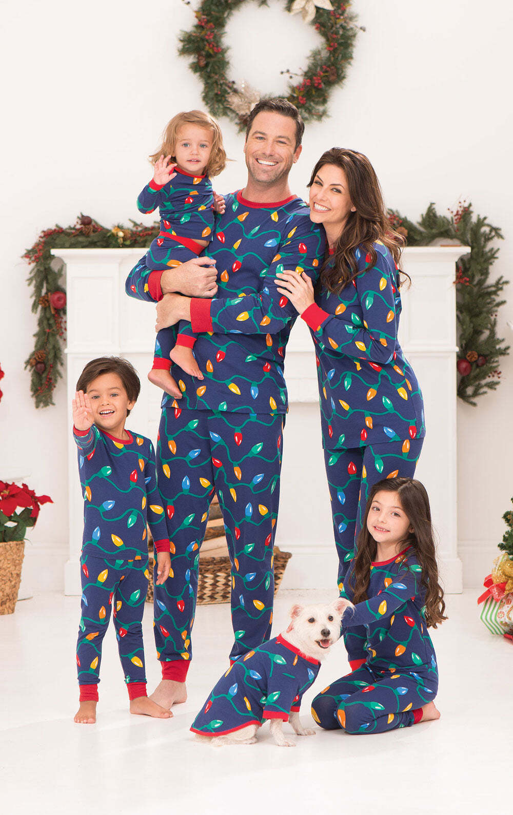 Christmas Lights Matching Family Pajamas