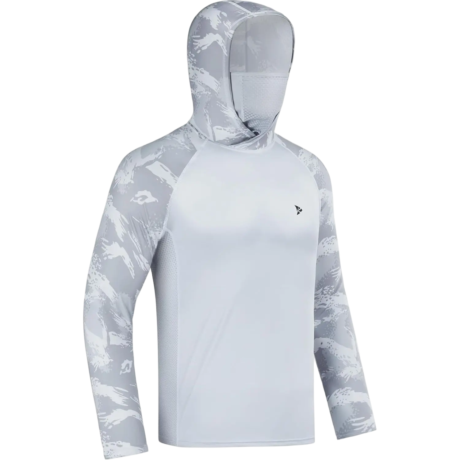 Men's Sun Protection Hoodie with Neck Gaiter - UPF 50+ Long Sleeve Shirt