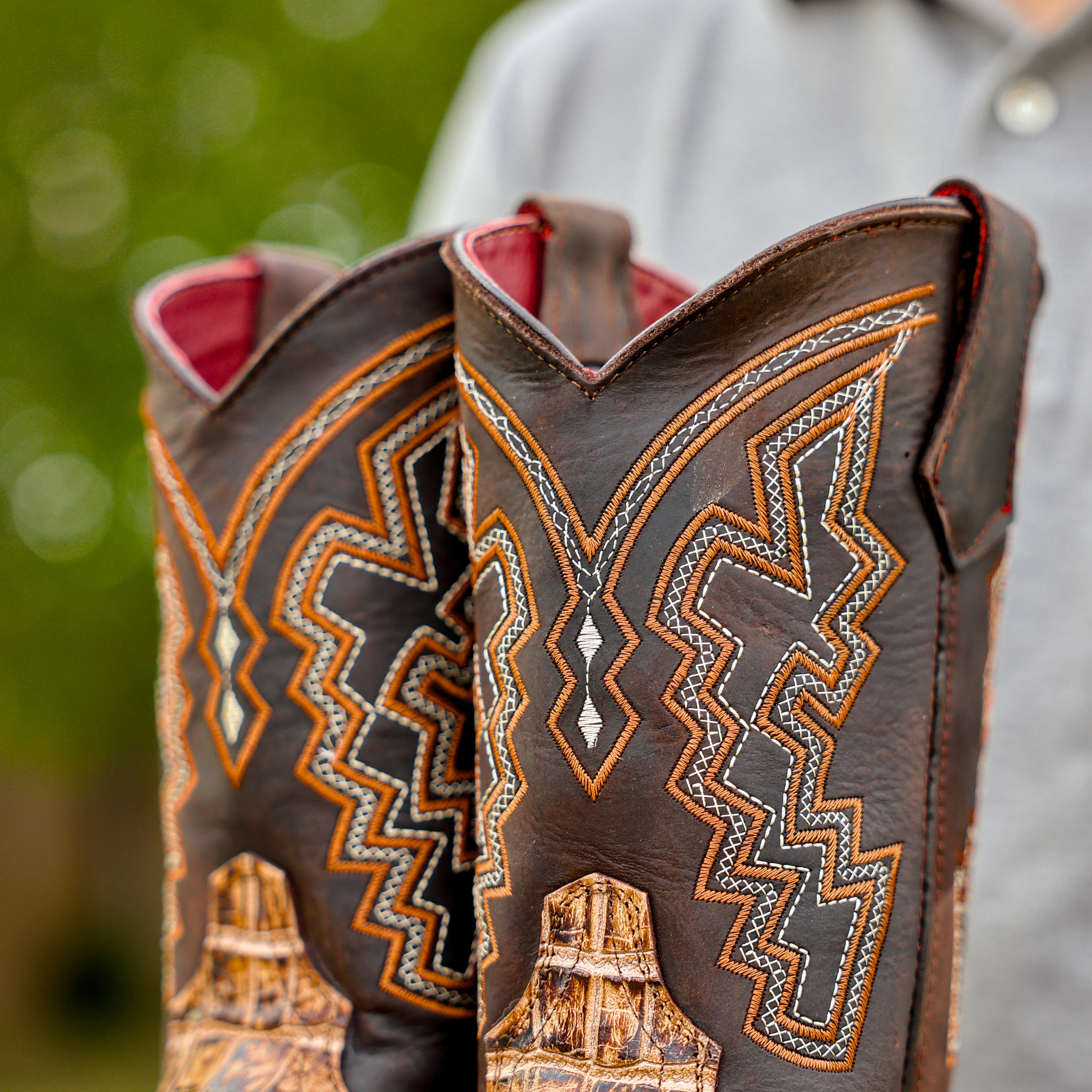 Orix Caiman Belly Leather Boots With 3D Lightweight Sole - Composite Toe