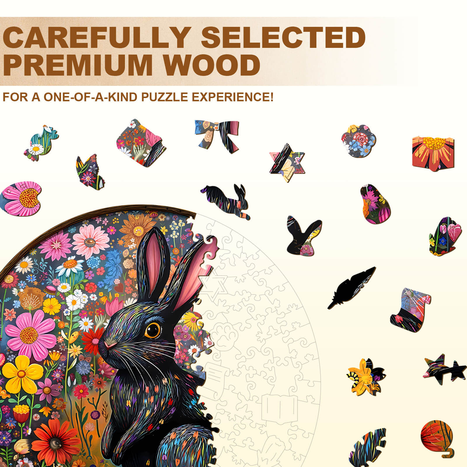 Fantasy Garden Guardian-Rabbit Wooden Jigsaw Puzzle