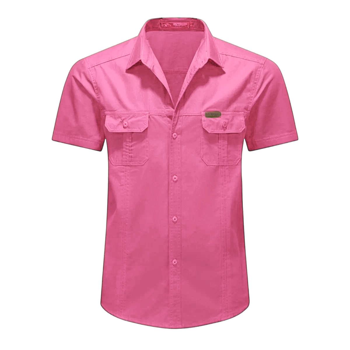 Men’s Durable Workwear Button Down Shirt – Short Sleeve Utility Shirt