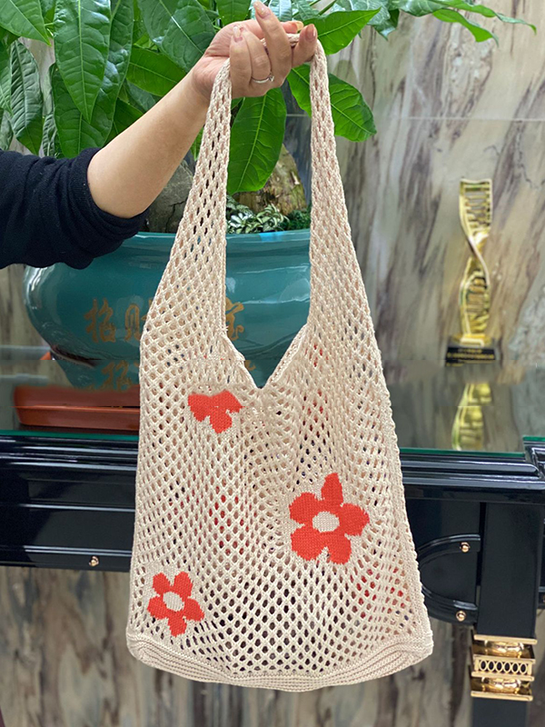 Original Creation Floral Weave Hollow Bags Accessories