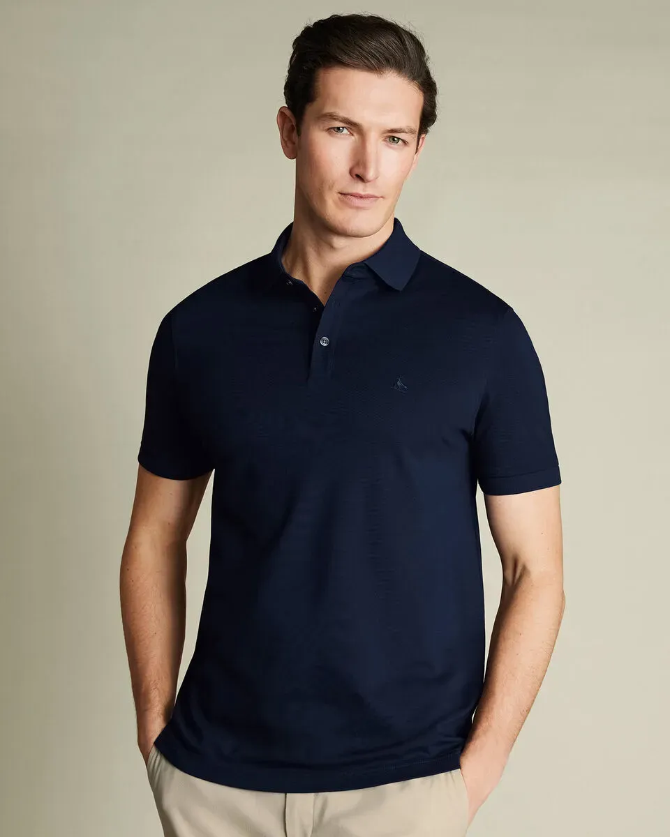 Men'S Casual Business POLO Shirt, Breathable Pique Fabric