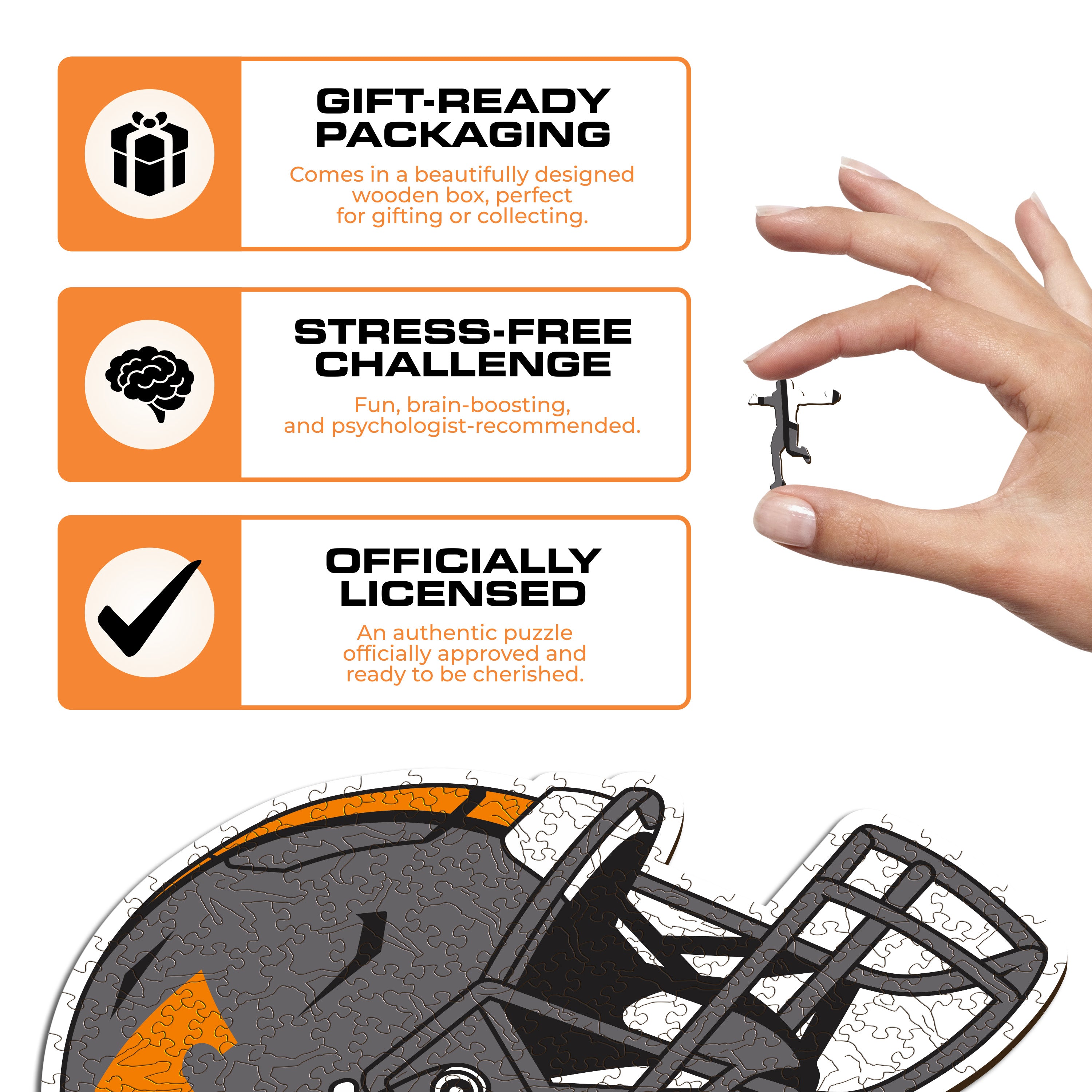 University of Tennessee Helmet - Wooden Puzzle