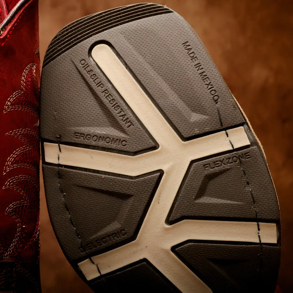 Brown Caiman Hornback Leather Boots With 3D Lightweight Sole - Composite Toe