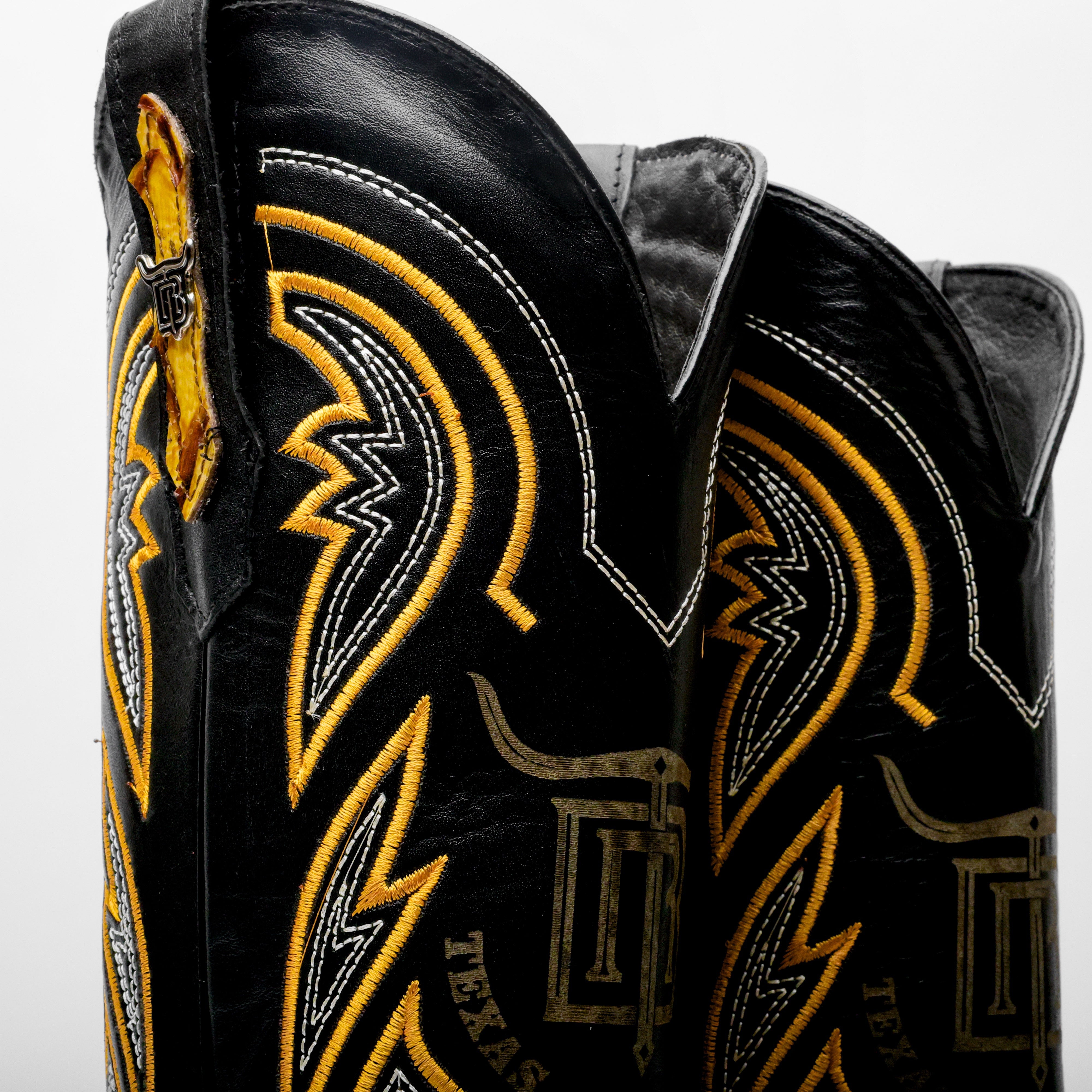 Butter Jumbo Python Leather Boots - Square Toe