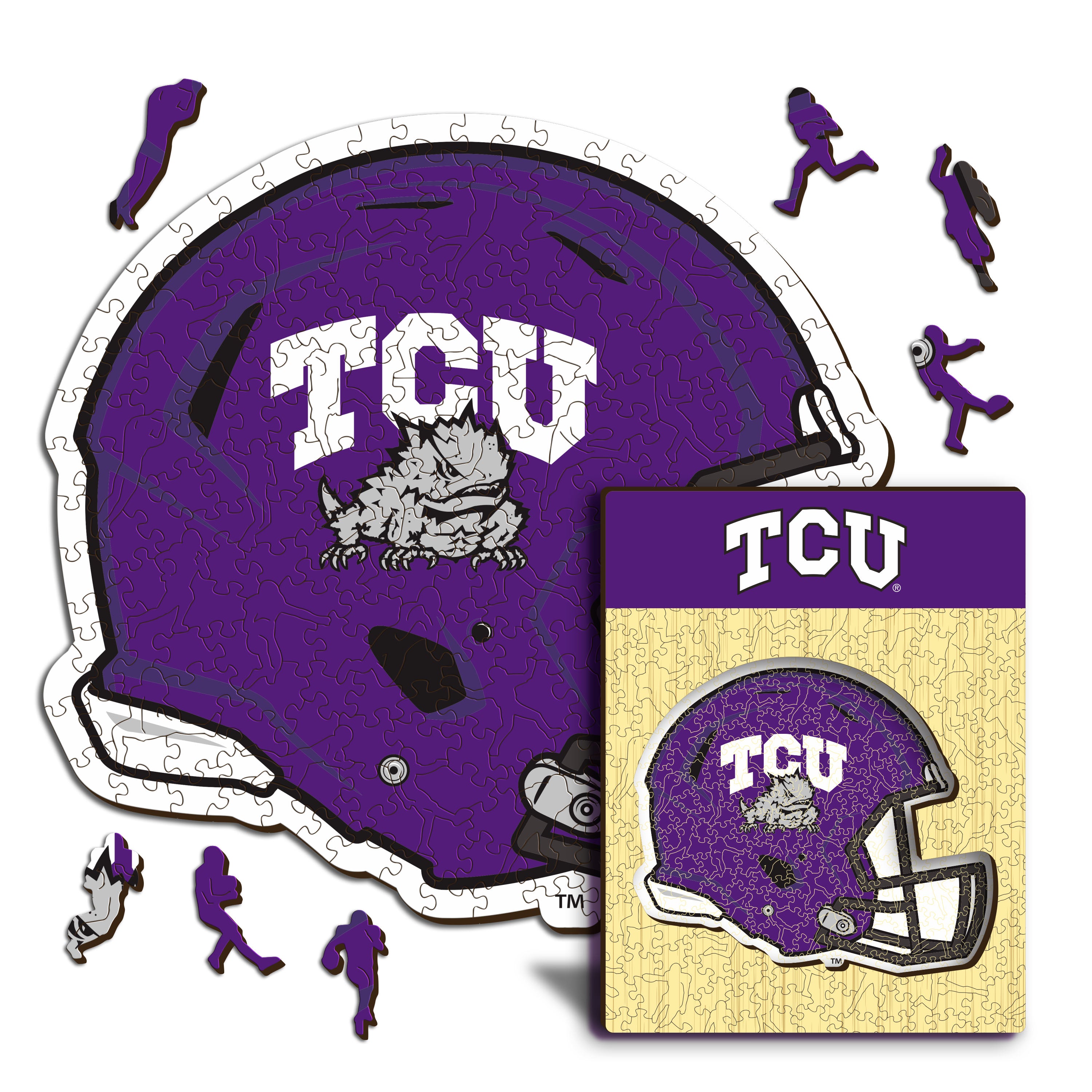 Texas Christian University Helmet - Wooden Puzzle