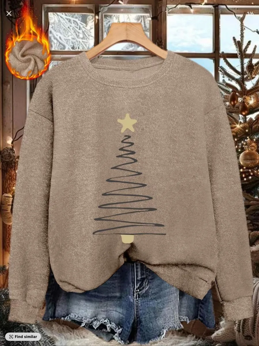 [Autumn and Winter] Women's casual and fashionable round neck faux sweater tops