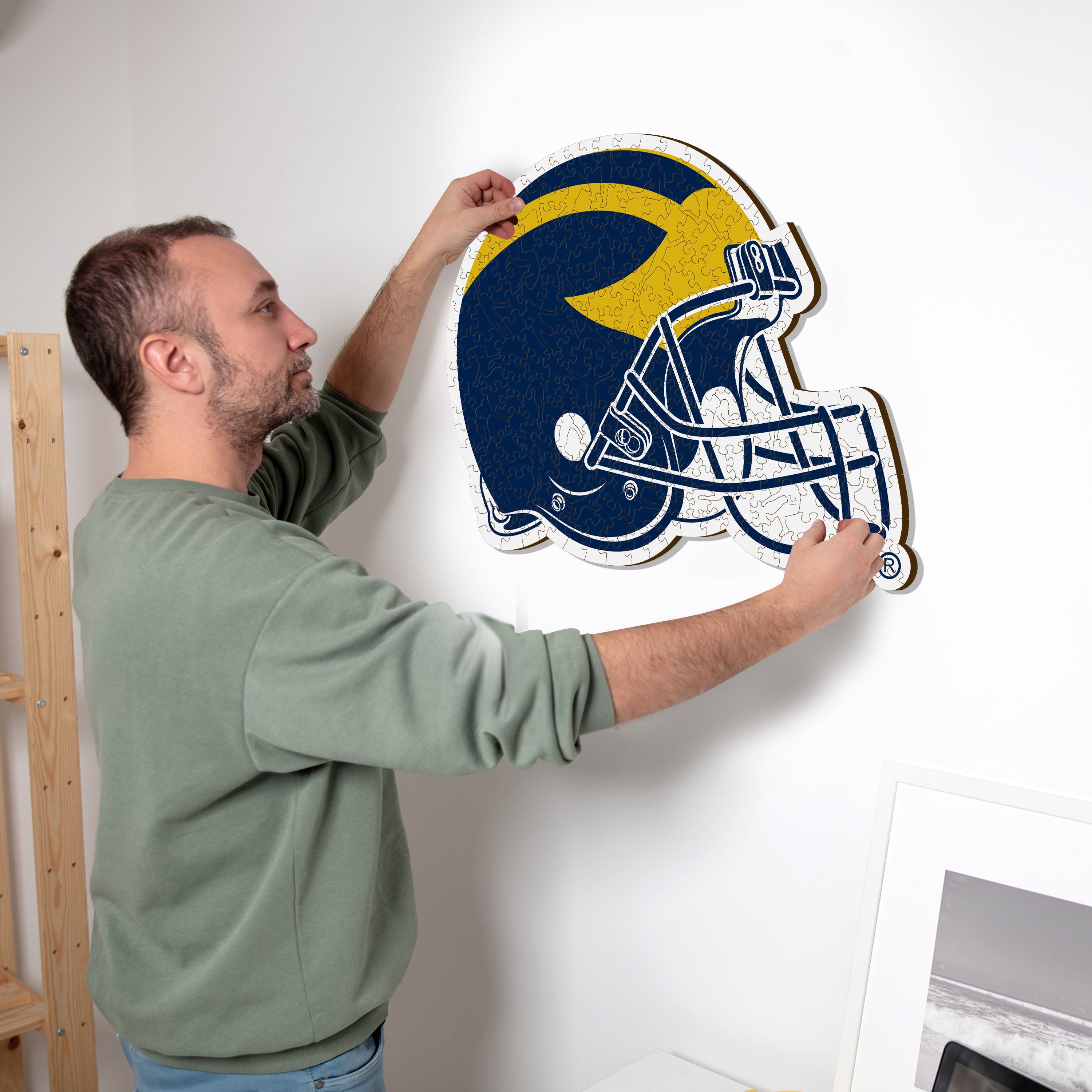 University of Michigan Helmet - Wooden Puzzle