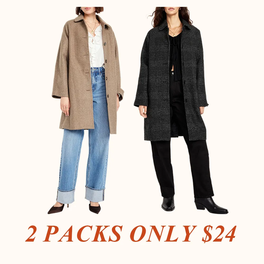 Relaxed Button-Front Mac Coat