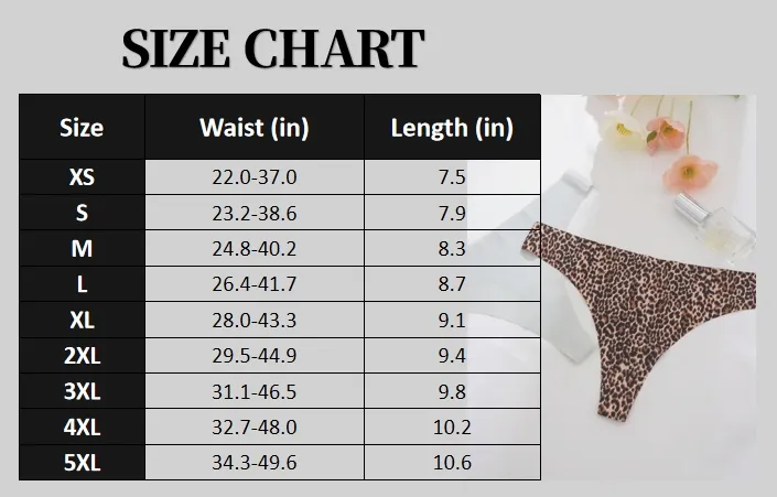 Women's Solid Color & Leopard Print Seamless Thong (Less than $1 each!)