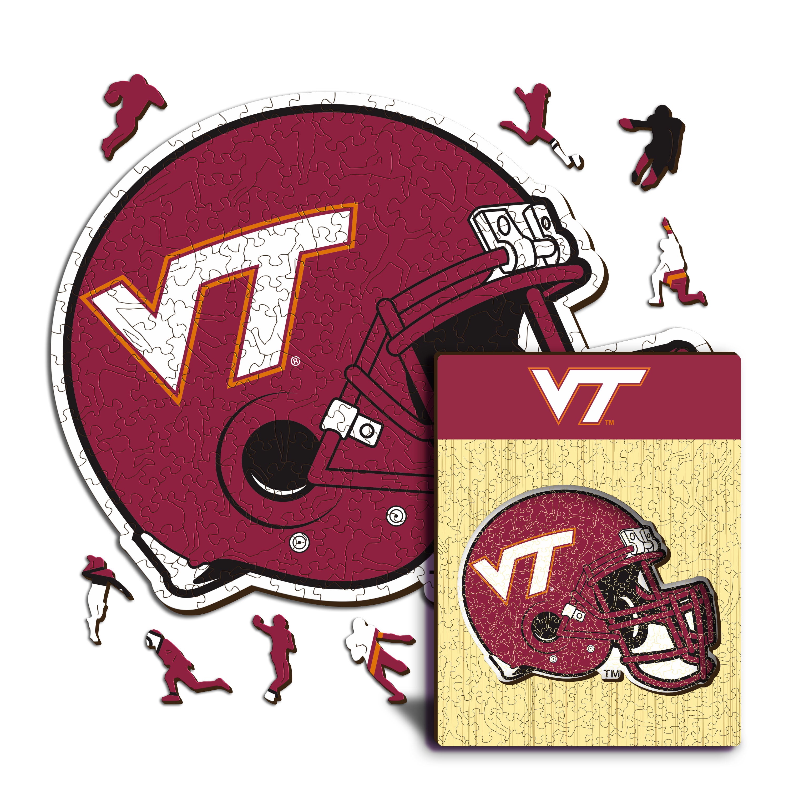 Virginia Tech Helmet - Wooden Puzzle
