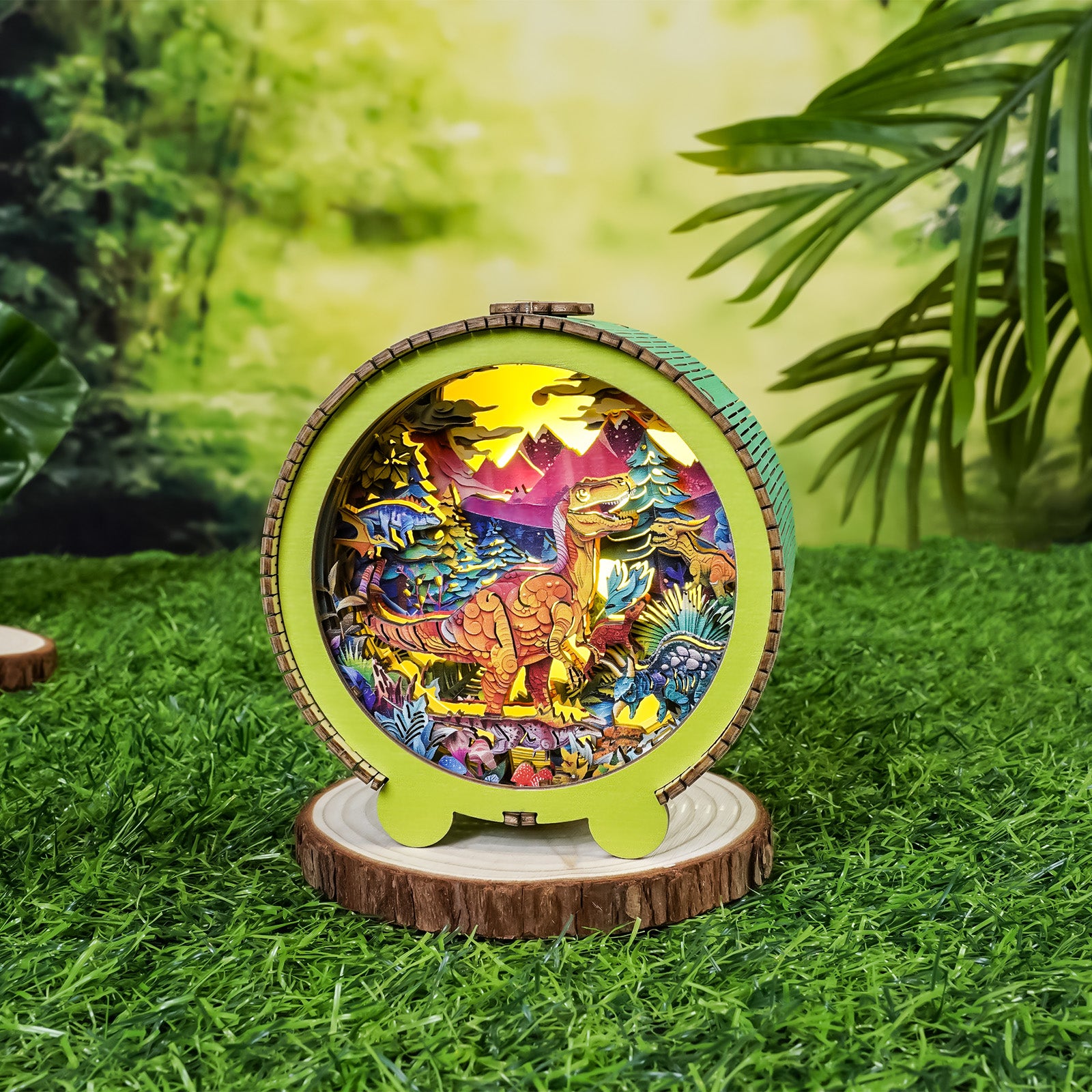 Volcano Dinosaur Kit - 3D Wooden Puzzle Night Light