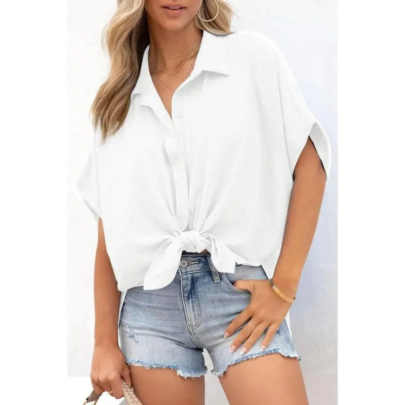 Women's Casual V Neck Button Down Shirts  (Just $3 Each!)