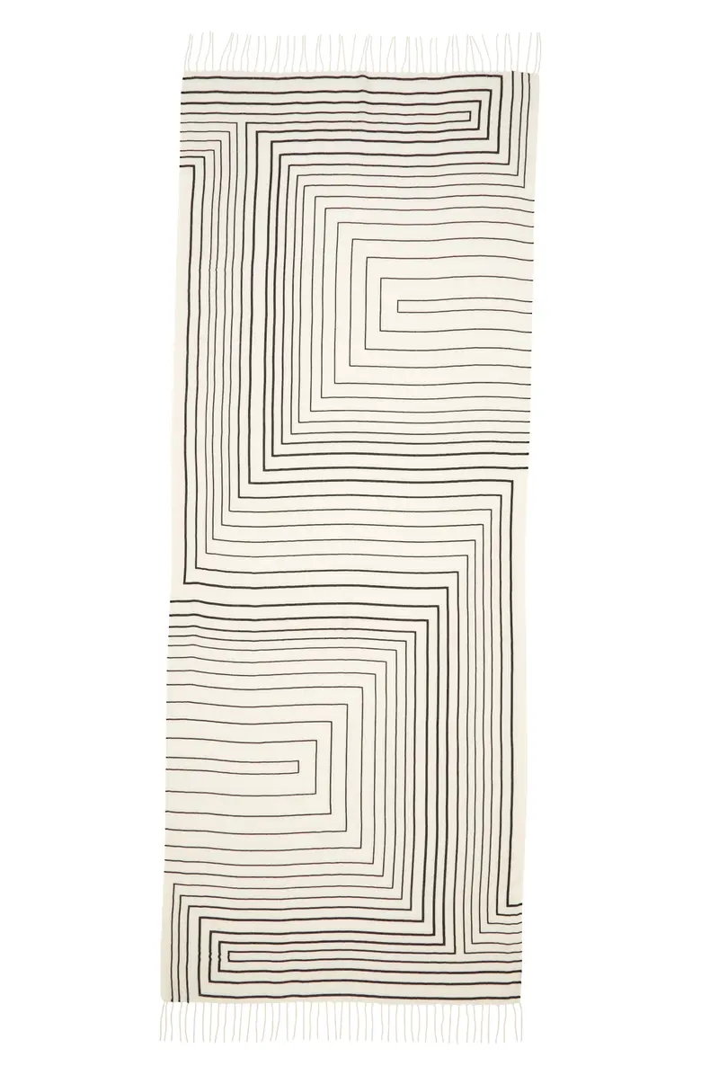 Tissue Print Wool & Cashmere Wrap Scarf