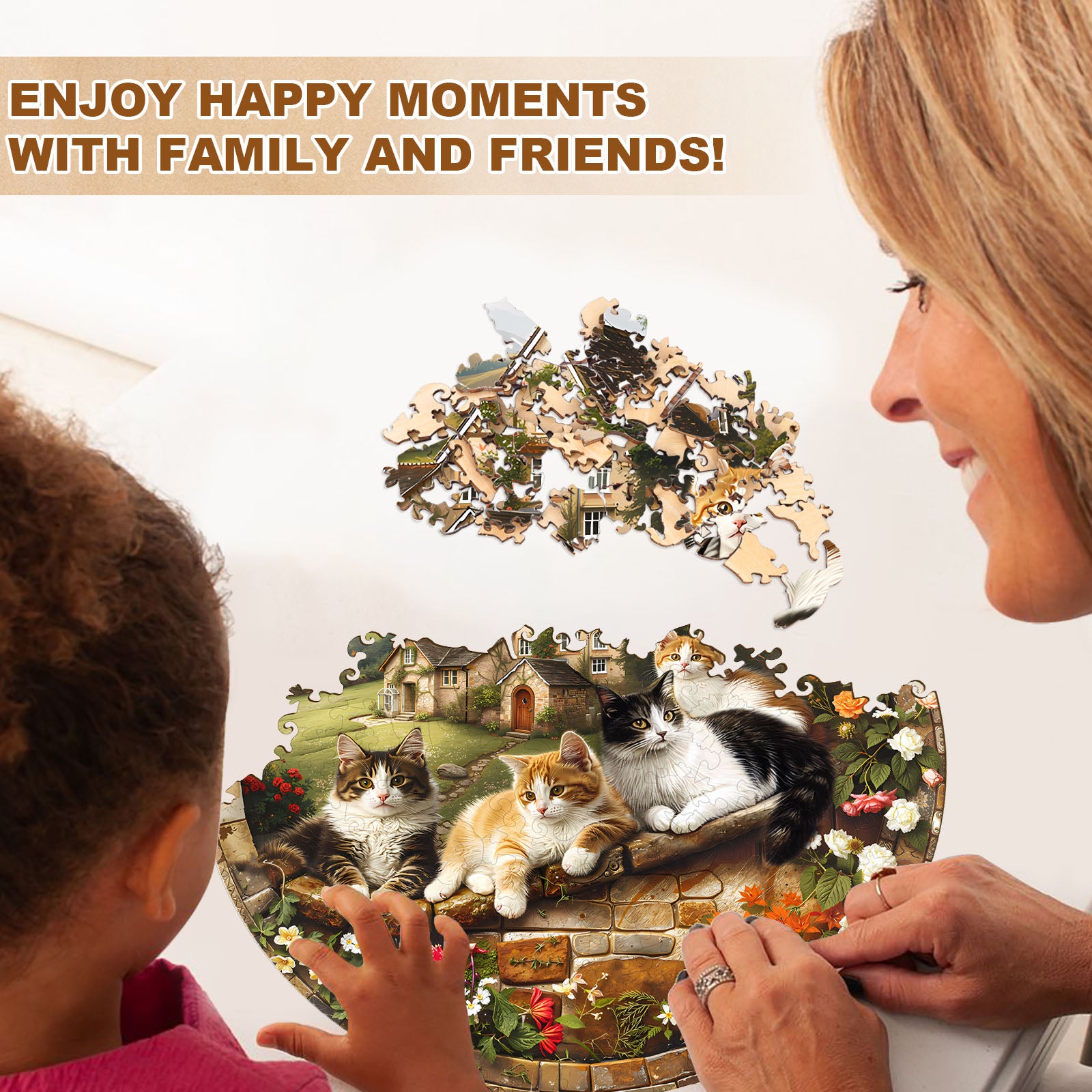 Kitten Manor Wooden Jigsaw Puzzle