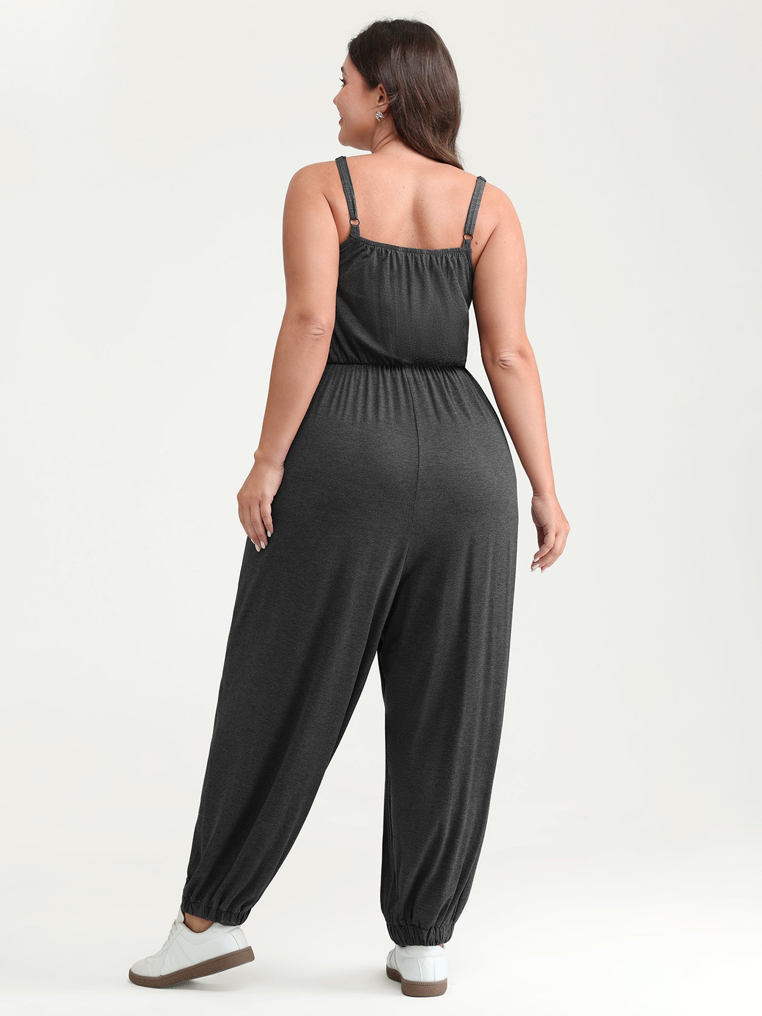 Supersoft Knotted Front Stretchy Cuffs Jumpsuit