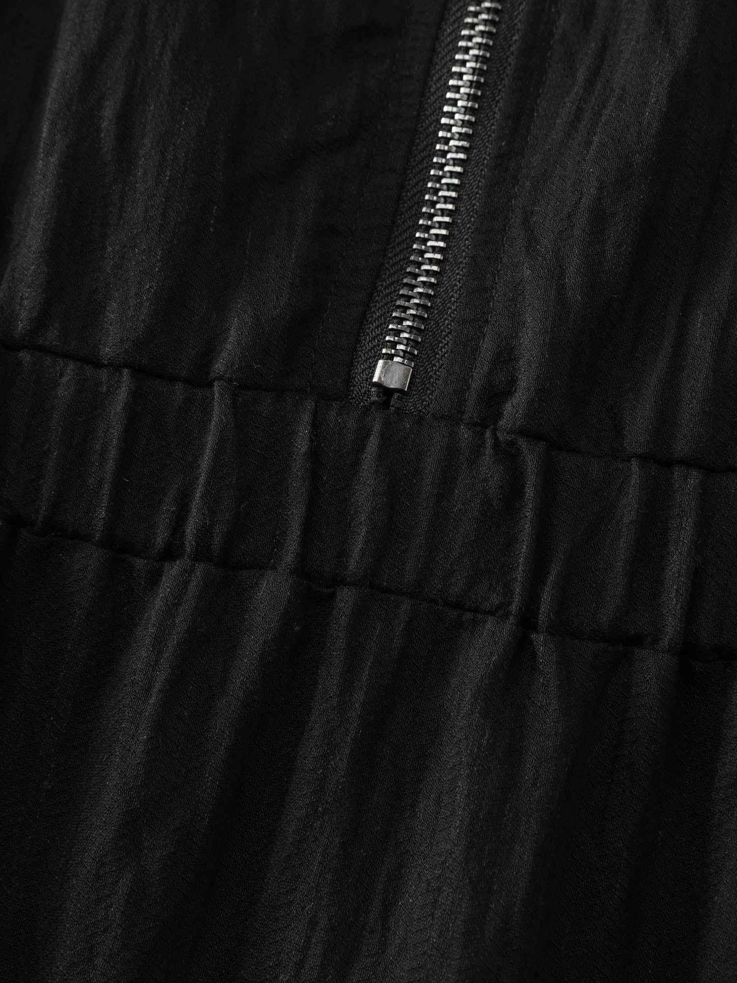 Zipper Front Collar Plain Midi Dress