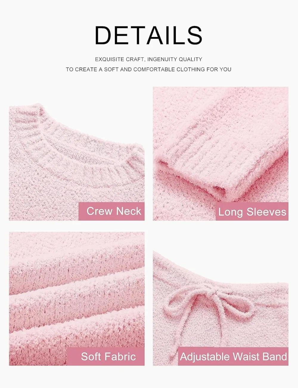 Womens Pajama Sets 2025 Fall Lounge Sweater Set