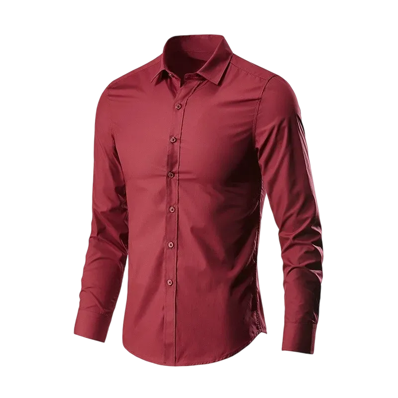 Men'S White Shirt Long Sleeves Free Ironing Business Formal Slim Fit Korean Style Professional Work Men'S White Casual Suit Shirt