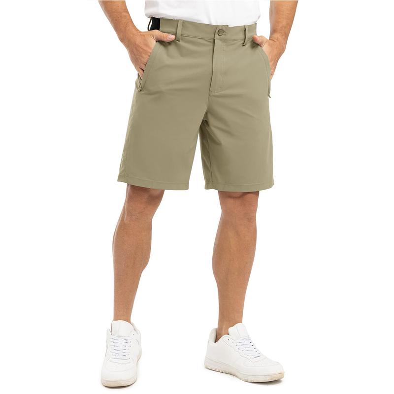 Men’s 9” Quick-Dry Stretch Golf & Work Shorts – Lightweight Casual Shorts with 3 Pockets