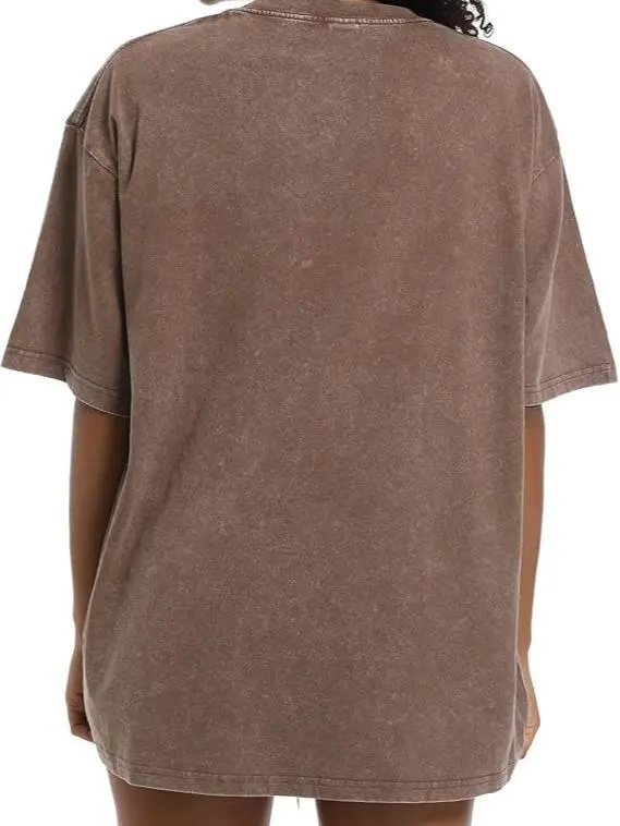 Acid Wash Women's Oversized Cotton T-Shirt